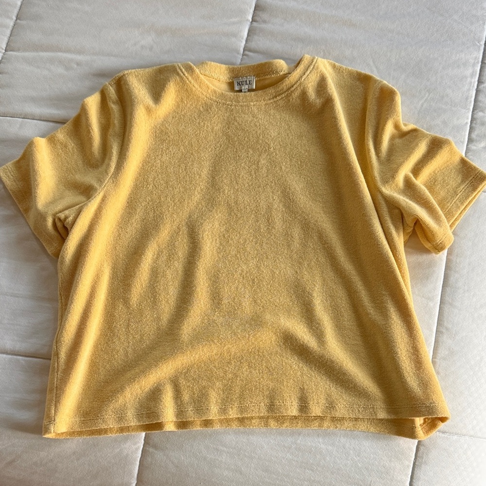 KULE Yellow Terry Cloth Top